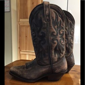 🦋 Laredo Washed Brown Ladies Boots Sz 7M